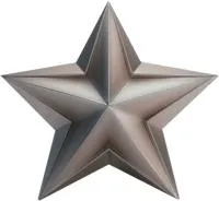 Звезда из нержавеющей стали декор на стелу в Краснодаре (518508)