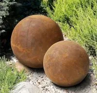 Шары сталь кортен 2 штуки декор (518937) ∅ 1,35 - 0,85 м. Краснодар